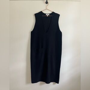 COS Black V-Neck Sleeveless Midi Dress